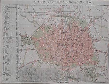 Sawer e Barigazzi<br>PIANTA DELLA CITTÀ DI BOLOGNA 1891