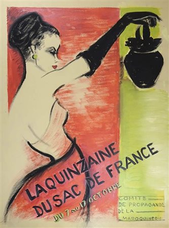 Bernard Becan<br>Studio per il manifesto "La quinzaine du sac de France"