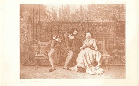 Eugène Louis Pirodon<br>Faust et Marguerite au jardin