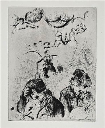 Marc Chagall<br>Gogol et Chagall - Dalla serie "Les Ames Mortes"