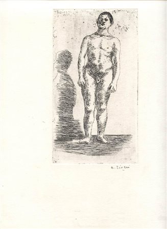 ALBERTO ZIVERI<br>Uomo nudo in piedi, 1937