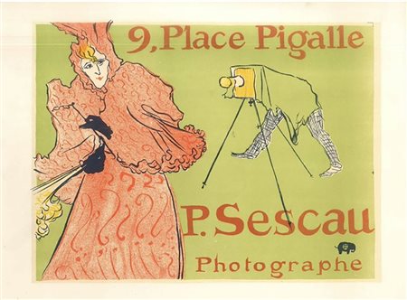 (dal disegno di) Henri Toulouse Lautrec<br>Le Photographe Sescau