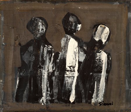 Mario Sironi (Sassari 1885-Milano 1961)  - Tre figure, around 1952