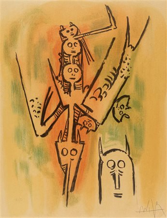 Wifredo Lam (Sagua la Grande 1902-Parigi 1982)  - Senza titolo