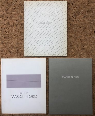 MARIO NIGRO - Lotto unico di 3 cataloghi