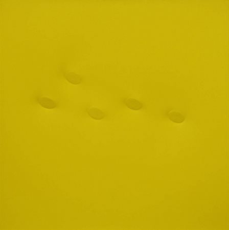 TURI SIMETI 1929 Cinque ovali gialli , 2003 Acrilico su tela sagomata, cm. 80...