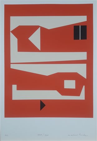 MAX HUBER Svizzera 1919-1992 “Komposition rot-weiss-schwarz”