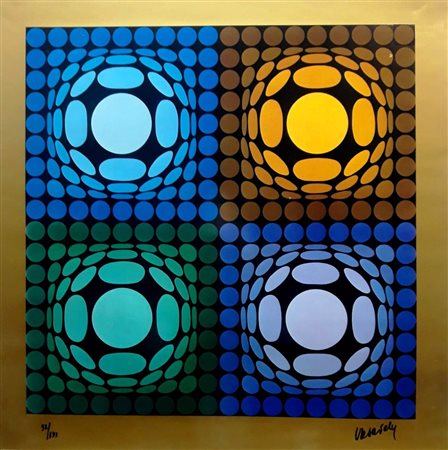 VASARELY VICTOR Ungheria 1906 - Parigi 1997 “Senza titolo” 