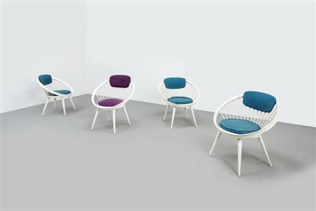 YNGVE EKSTROM<BR>Quattro sedie mod. Circle Chair