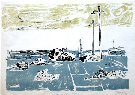 ORFEO TAMBURI, Il porto di Anzio, 1956