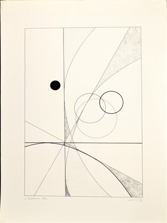 Luigi Veronesi COMPOSIZIONE litografia, cm 70x50; es. 2/3 firma, data e...