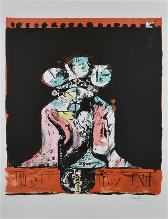 Graham Sutherland SENZA TITOLO litografia su carta, cm 76x56; es. 50/75 firma...