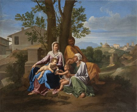 Paesaggio con Sacra Famiglia con Santa Elisabetta e San Giovannino
