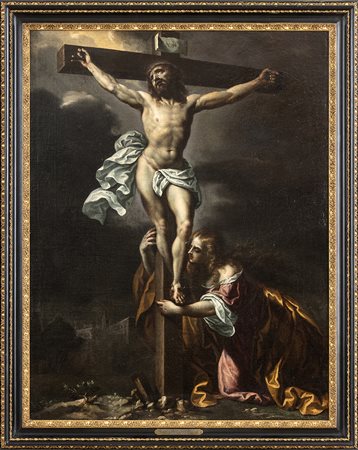 Cristo crocifisso con la Maddalena ai piedi della Croce