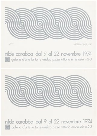 NILDE CARABBA (1938) - Lotto unico composto da 2 opere grafiche