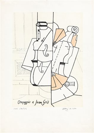 VALERIO ADAMI (1935) - Omaggio a Juan Gris 1967
