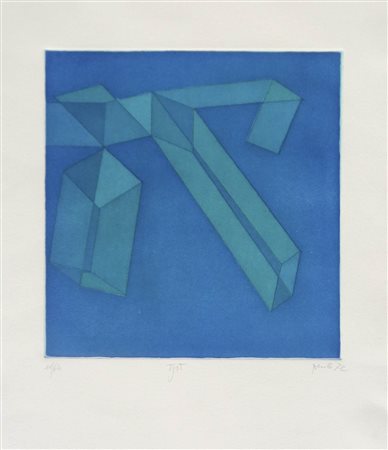 Achille Perilli (Rom/Roma 1927) Tjot, 1972;Acquatinta col. su carta, 57 x...