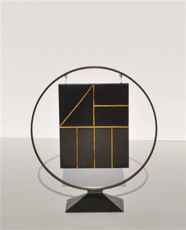 Nach/da Heinz Gappmayr Zeit, 1990; Metallo, altezza 18,3 cm