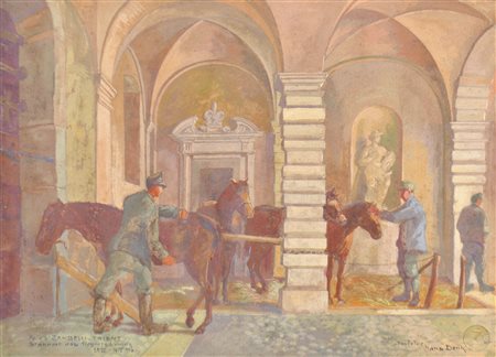 Hans Denk Palazzo Zambelli Trento, 1916;posto del comando reggimentale...