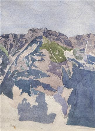 Edward Harrison Compton Paesaggio nel massivo del Dachstein, 1908;Acquerello,...