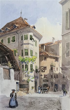 Maler des frühen 20. Jh./Pittore del primo XX sec. Cà de Bezzi a Bolzano,...