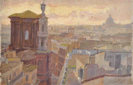 Lila Gruner (Guntramsdorf 1870 – Wien/Vienna 1950) Roma, 1923;Olio su...