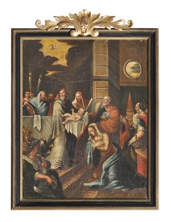 Maler des 18. Jh./Pittore del XVIII sec. Natività;Olio su tela, 101,5 x 80...
