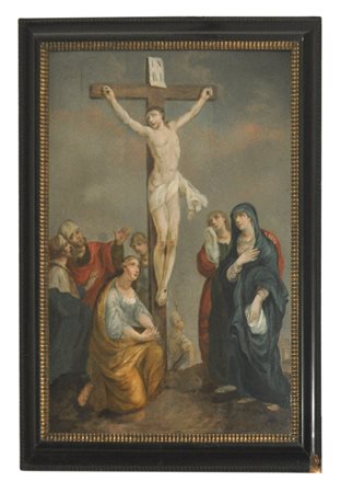 Tiroler Maler um 1800 /Pittore tirolese del 1800 ca. Cristo crocifisso con...
