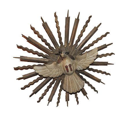 - Colomba di Santo Spirito, XIX sec.;Legno dipinto, diametro 55 cm
