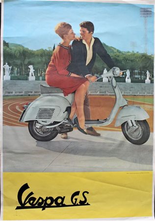 VESPA G.S. poster originale Piaggio Vespa, cm 100x70 immagine di Tod Windsor...