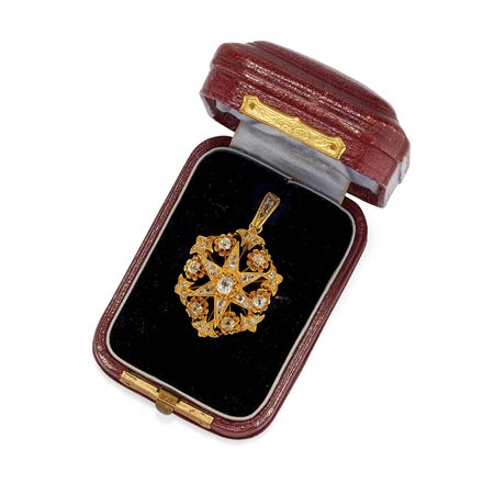 Pendente-spilla con diamanti, XIX secolo