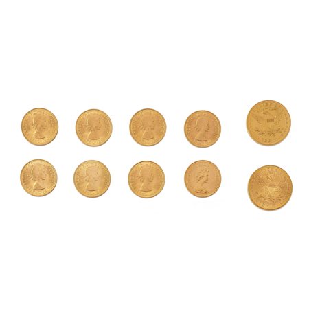 Dodici monete in oro 