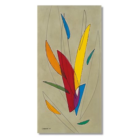 Luigi Veronesi "Composizione diagonale" 1950
olio su tavola
cm 96x48
Firmato e d
