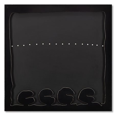 Lucio Fontana "Concetto Spaziale - Teatrino (nero)" 1968
quattro fogli di carton
