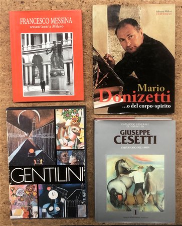 ARTE FIGURATIVA ITALIANA (GENTILINI, CESETTI, MESSINA E DONIZZETTI) - Lotto unico di 4 cataloghi