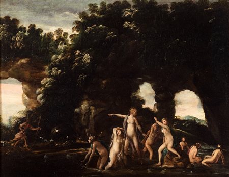 Cerchia di Scipione Compagno (Napoli 1624 - post 1680) - Diana e Atteone