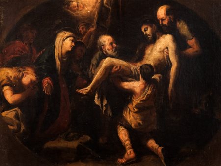 Attribuito a Luca Giordano (Napoli 1634 – 1705) - Deposizione di Cristo