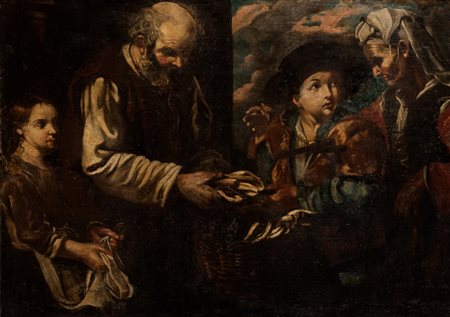 Giacomo Francesco Cipper, detto il Todeschini (Feldkirch  1664-Milano 1736))  - Due scene di genere con pitocchi