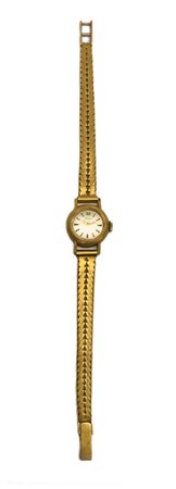 Orologio Tissot donna quadrante tondo in oro giallo satinato funzionante e cinturino oro anni ‘60