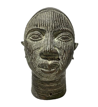 Scultura in bronzo a cera persa Ife, Nigeria. Prima metà XX secolo. H cm 27