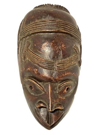 Maschera Bamilekè, Camerun, metà XX secolo. H cm 35