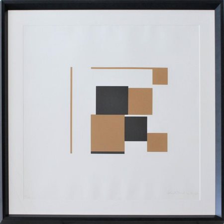 Kenneth Martin SENZA TITOLO serigrafia, cm 68x68 firma eseguito nel 1981...