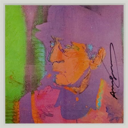 Andy Warhol - Senza titolo - stampa cm. 22x22. Firma sul lato dx