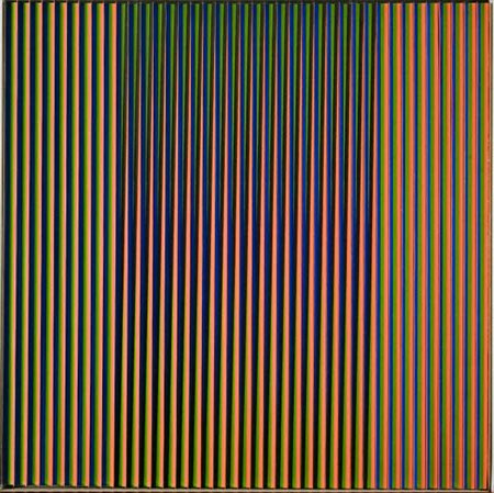 Carlos Cruz-Diez - Physichromie/DDC1 - 1981 alluminio, acrilico su tavola ed....