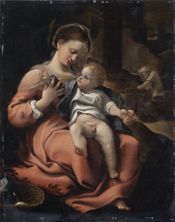 PITTORE ANONIMO<BR>"Madonna con bambino"