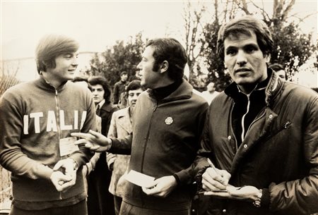 Anonimo - Adriano Panatta, Nicola Pietrangeli e Giuliano Gemma, end of years 1960