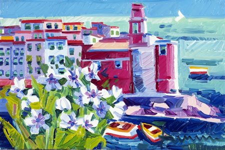 FACCINCANI ATHOS (Peschiera D/G 1951) "Tellaro" Olio su tela cm. H: 20.00 L:...