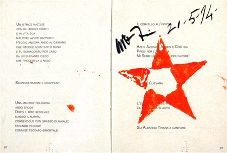 ZORIO GILBERTO (Andorno Micca 1944) "Stella" Tecnica mista su libro cm. H:...