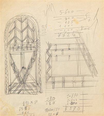 FORTUNATO DEPERO (1892-1960) - Senza Titolo, 1953-1954 circa