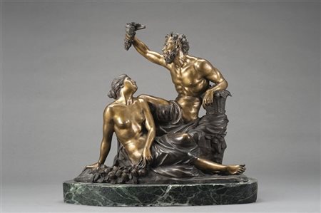 Eugenio Avolio "Pan e la ninfa" 1912
scultura in bronzo (h cm 32) poggiante su b